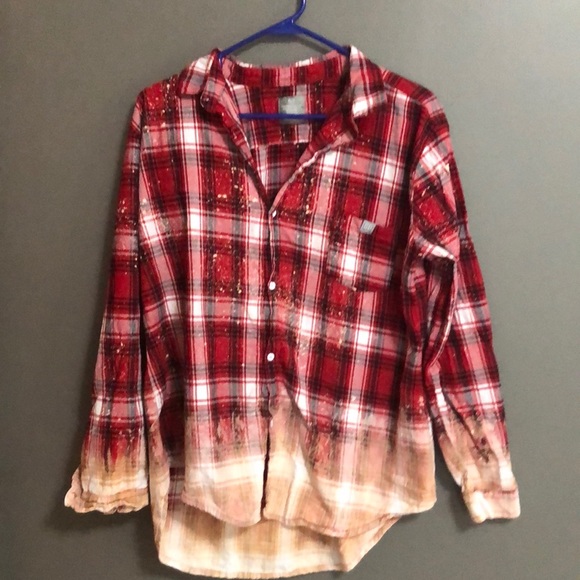Sz XL hand dipped dyed button down shirt. - Picture 1 of 2
